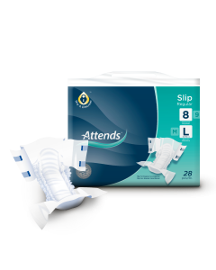 Attends Slip Regular 8 (2499ml) - Large - CASE 4 x packs 28 (112)