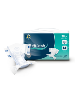 Attends Slip Regular 8 (2099ml) - Medium - CASE 4 x packs of 28 (112)