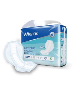 Attends Contours Regular 6 - CASE 4 x  Packs 35 (140 pads) 
