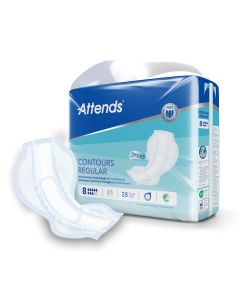 Attends Contours Regular 8 - CASE 4 x Packs 28 (112 pads) 