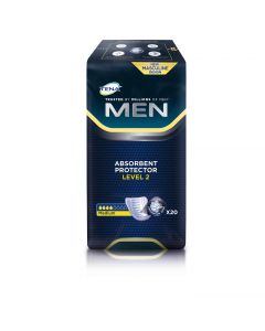 TENA Men Level 2 Incontinence Pads (200mls) CASE 6 x PACKS 20 (120 Pads)