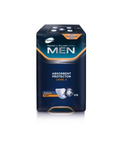 TENA Men Level 3 Incontinence Pads (300ml) CASE 6 x PACKS 16 (96 Pads)