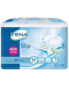 Tena Slip Plus - Medium (70-110cm Hip) CASE 3 x PACKS 30 (90 Slips)