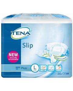 Tena Slip Plus - Large (100-150cm Hip) CASE 4 x PACKS 30 (120)