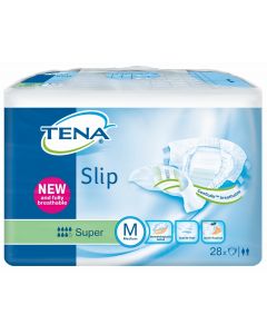 Tena Slip Super - Medium (70-110cm Hip) CASE 3 x PACKS 28 (84 Slips)