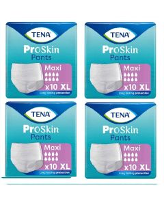 TENA Proskin Pants Maxi - Size Extra Large 4 x Packs of 10 (40 Pants)