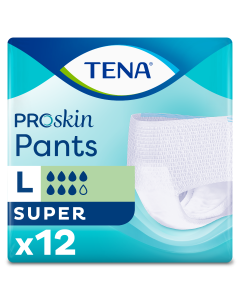 TENA Pants Super - Large (100-135cm/40-53") CASE 4 x PACKS 12 (48 Pants)