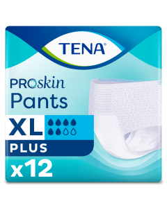 TENA Pants Plus X-Large (120-160cm/46-62") 4 x 12 Pack (48 Pants)
